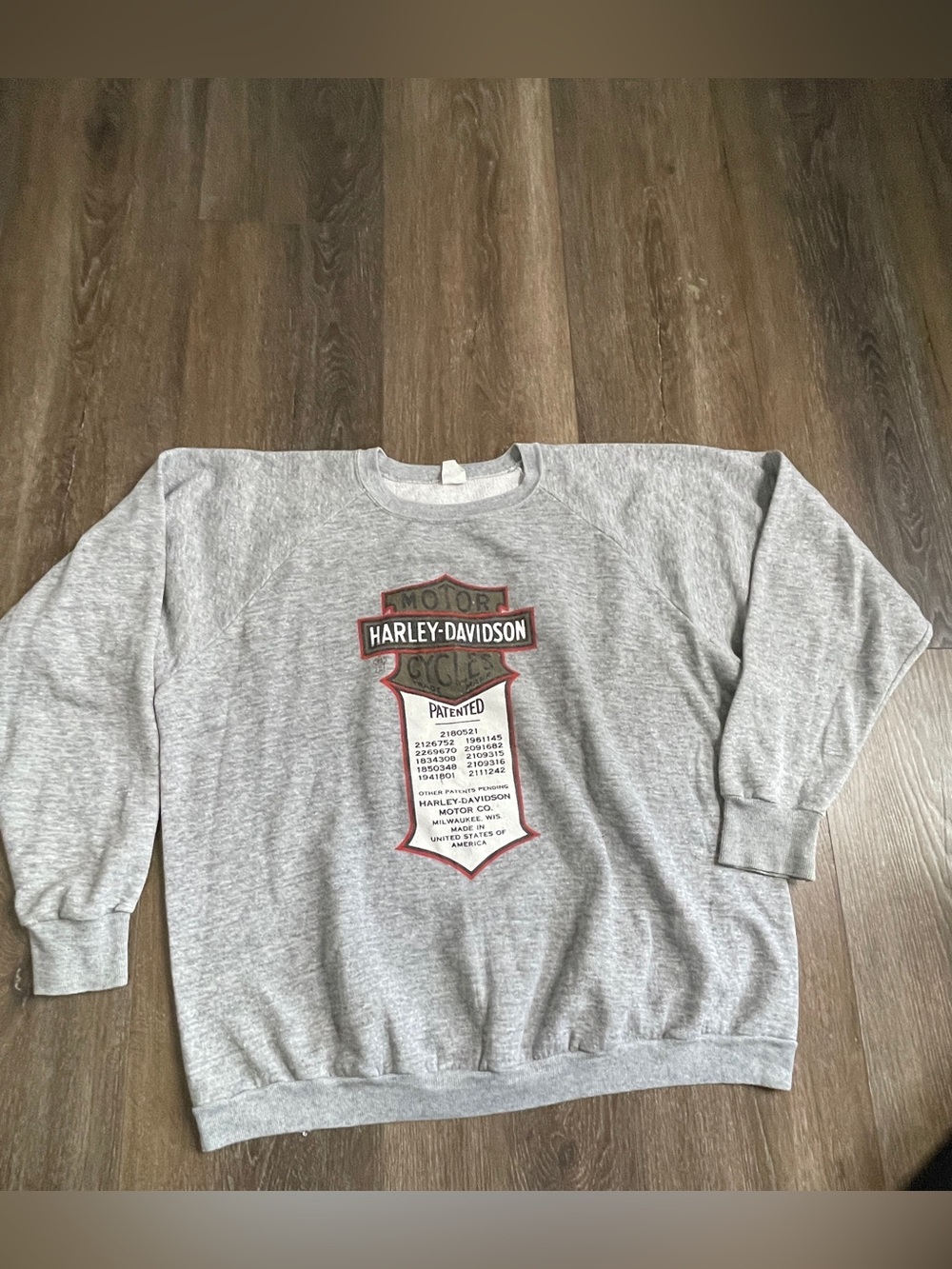 Harley-Davidson Grey Graphic Crewneck Sweatshirt Made in USA Size 3X